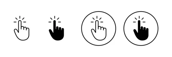 Hand Cursor Symbole Gesetzt Cursor Zeichen Und Symbol Handcursor Symbol — Stockvektor