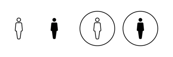Icônes Homme Ensemble Signe Symbole Masculin Symbole Humain — Image vectorielle