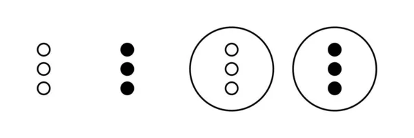 Ikony Menu Ustawione Znak Menu Internetowego Symbol Symbol Menu Hamburgera — Wektor stockowy
