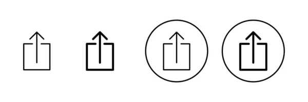 Ikony Sdílení Nastaveny Značka Symbol Sdílení — Stockový vektor