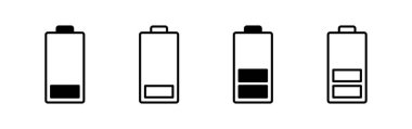 Battery icon vector for web and mobile app. battery charging sign and symbol. battery charge level