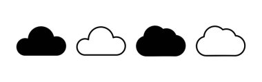 Cloud icon vector for web and mobile app. cloud sign and symbol