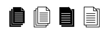 Document icon vector for web and mobile app. Paper sign and symbol. File Icon