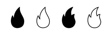 Fire icon vector for web and mobile app. fire sign and symbol