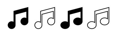 Web ve mobil uygulama için müzik simgesi vektörü. nota işareti ve sembol