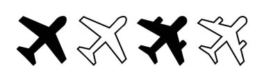 Web ve mobil uygulama için düzlem simgesi vektörü. Uçak işareti ve sembol. Uçuş taşıma sembolü. Seyahat işareti. uçak.
