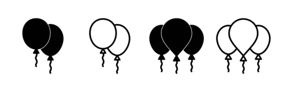 Web Mobil Uygulama Için Balon Simgesi Vektörü Parti Balonu Işareti — Stok Vektör