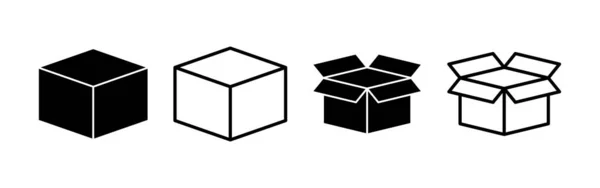 Box Icon Vector Web Mobile App Box Sign Symbol Parcel — Stockvektor