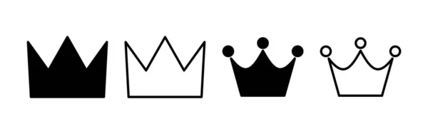 Crown Icon Vector Web Mobile App Crown Sign Symbol — 图库矢量图片
