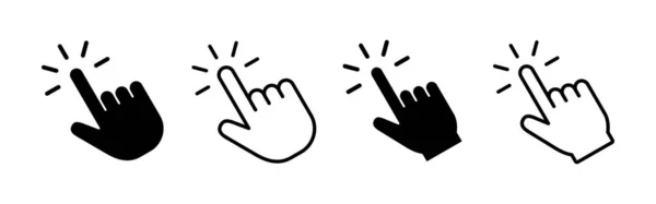 Hand Click Icon Vector Web Mobile App Pointer Sign Symbol — 图库矢量图片