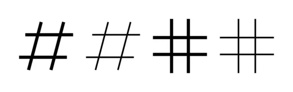 Hashtag Icon Vector Web Mobile App Hashtag Sign Symbol — Image vectorielle