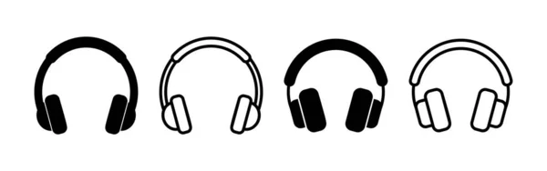 Headphone Icon Vector Web Mobile App Headphone Sign Symbol — Stok Vektör