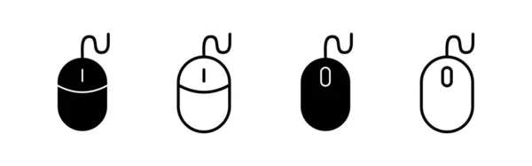 Vektor Ikony Myši Pro Webovou Mobilní Aplikaci Klepněte Znak Symbol — Stockový vektor