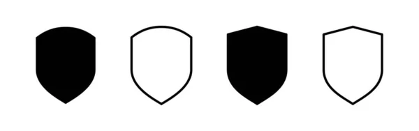 Web和移动应用程序的盾牌图标向量 保护图标 安全标志和标志 — 图库矢量图片