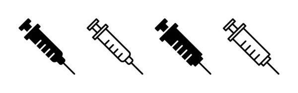 Vektor Ikony Stříkačky Pro Webovou Mobilní Aplikaci Injekční Značka Symbol — Stockový vektor