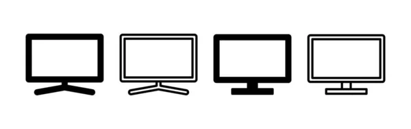 Webやモバイルアプリのためのテレビのアイコンベクトル テレビの看板や記号 — ストックベクタ