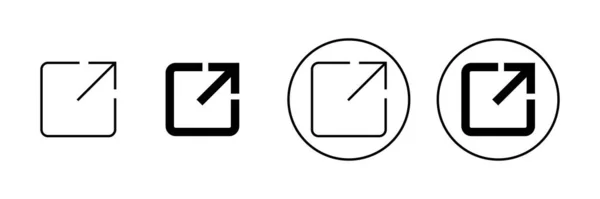 Icônes Lien Externe Ensemble Lien Signe Symbole Symbole Hyperlien — Image vectorielle