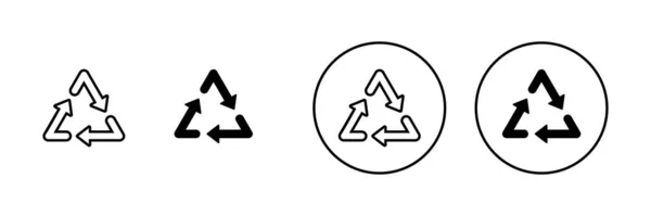 Prullenbak Pictogrammen Ingesteld Recyclingbord Symbool — Stockvector