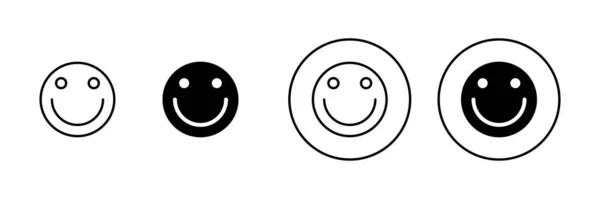 Εικονίδια Χαμόγελου Εικονίδιο Εικονίδιο Emoticon Χαμόγελο Σήμα Και Σύμβολο Ανάδρασης — Διανυσματικό Αρχείο