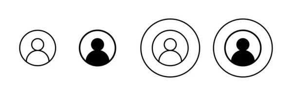 Icônes Utilisateur Réglées Signe Symbole Personne Icône Personnes — Image vectorielle
