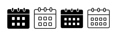Calendar icon vector for web and mobile app. Calender sign and symbol. Schedule icon symbol