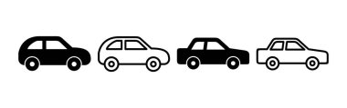 Car icon vector for web and mobile app. car sign and symbol. small sedan