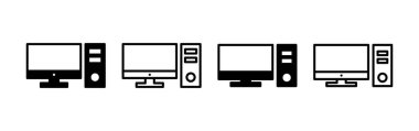 Computer icon vector for web and mobile app. computer monitor sign and symbol