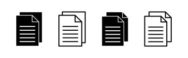 Document icon vector for web and mobile app. Paper sign and symbol. File Icon