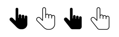 Hand cursor icon vector for web and mobile app. cursor sign and symbol. hand cursor icon clik