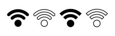 Web ve mobil uygulama için Wifi simgesi vektörü. İşaret işareti ve sembol. Kablosuz simge
