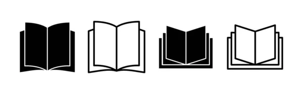 Book Icon Vector Web Mobile App Open Book Sign Symbol — Wektor stockowy