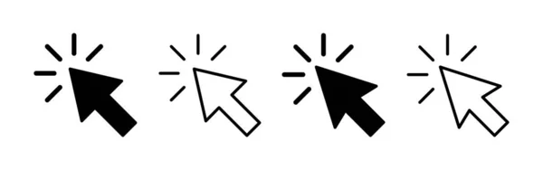 Click Icon Vector Web Mobile App Pointer Arrow Sign Symbol — Stockvektor