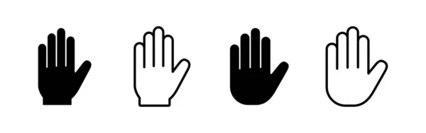 Hand Icon Vector Web Mobile App Hand Sign Symbol Hand — Archivo Imágenes Vectoriales