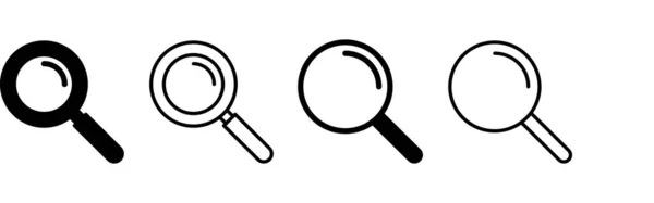 Вектор Значка Пошуку Веб Мобільного Додатку Пошук Збільшуючий Скляний Знак — стоковий вектор