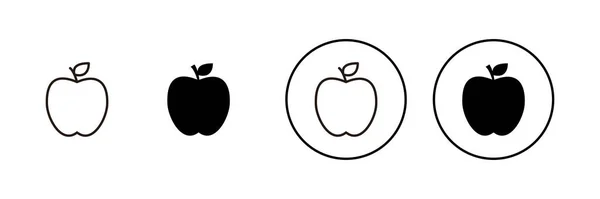 Conjunto Iconos Apple Signo Apple Símbolos Para Diseño Web — Archivo Imágenes Vectoriales