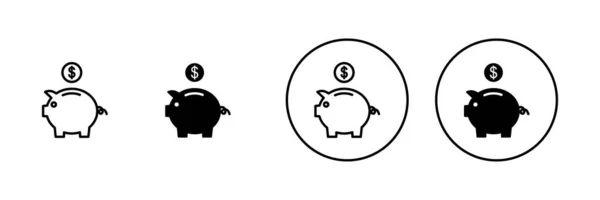 Icônes Banque Réglées Signe Symbole Banque Musée Université — Image vectorielle