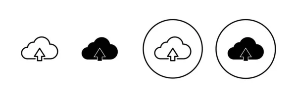 Wolkensymbole Gesetzt Wolkenzeichen Und Symbol — Stockvektor