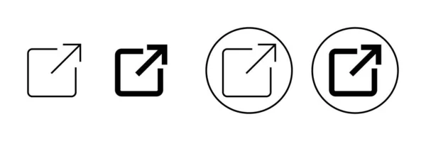 Zewnętrzne Ikony Łącza Ustawione Znak Symbol Łącza Symbol Hiperłącza — Wektor stockowy