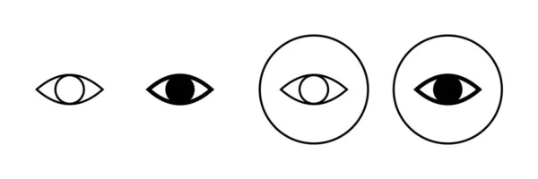 Conjunto Iconos Oculares Signo Símbolo Ocular Icono Mirada Visión — Archivo Imágenes Vectoriales