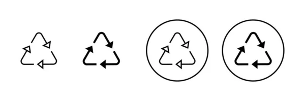 Ανακυκλώστε Εικονίδια Σήμα Και Σύμβολο Ανακύκλωσης — Διανυσματικό Αρχείο