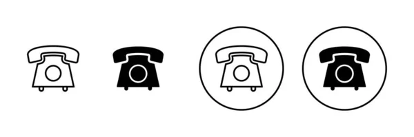 Telefonikoner Inställda Telefonskylt Och Symbol — Stock vektor