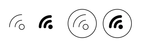 Ikony Wifi Ustawione Znak Symbol Sygnału Ikona Bezprzewodowa — Wektor stockowy