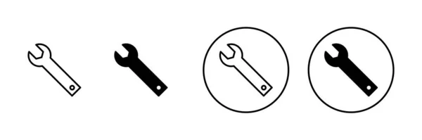Набір Значків Ключа Значок Ремонту Значок Інструментів Символ — стоковий вектор