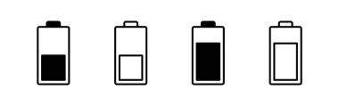 Battery icon vector for web and mobile app. battery charging sign and symbol. battery charge level