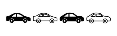 Car icon vector for web and mobile app. car sign and symbol. small sedan