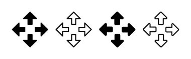Fullscreen Icon vector for web and mobile app. Expand to full screen sign and symbol. Arrows symbol