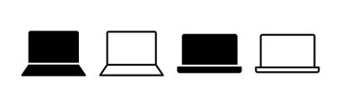 Web ve mobil uygulama için dizüstü bilgisayar simgesi vektörü. bilgisayar işareti ve sembol