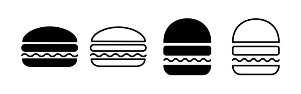 Burger Icon Vector Web Mobile App Burger Sign Symbol Hamburger — 스톡 벡터