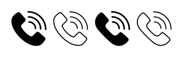 Call Icon Vector Web Mobile App Telephone Sign Symbol Phone — Vetor de Stock