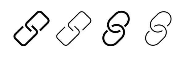 Вектор Значка Ссылки Веб Мобильного Приложения Знак Символ Цепи Hyperlink — стоковый вектор